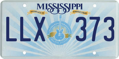 MS license plate LLX373