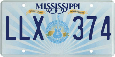 MS license plate LLX374