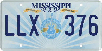 MS license plate LLX376