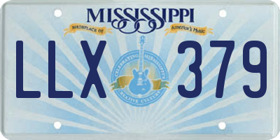 MS license plate LLX379