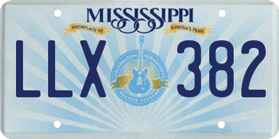 MS license plate LLX382