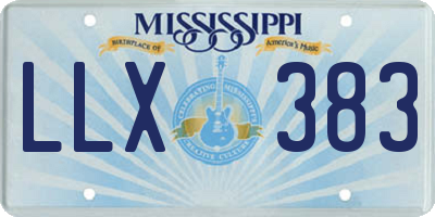 MS license plate LLX383
