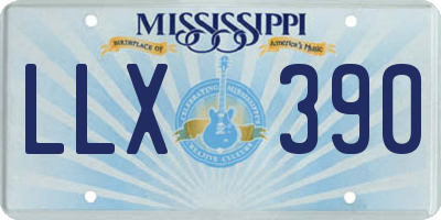 MS license plate LLX390