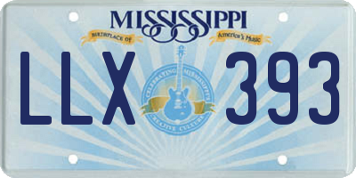 MS license plate LLX393