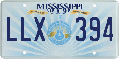 MS license plate LLX394