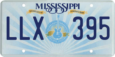 MS license plate LLX395