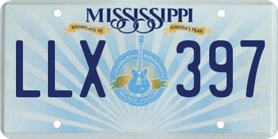 MS license plate LLX397