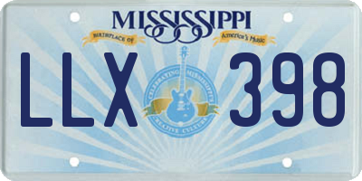 MS license plate LLX398