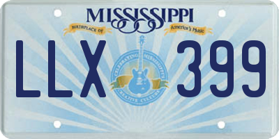 MS license plate LLX399