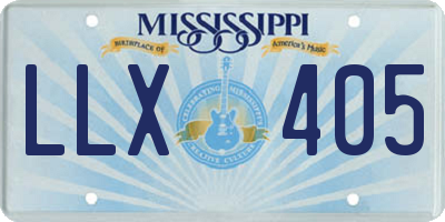 MS license plate LLX405