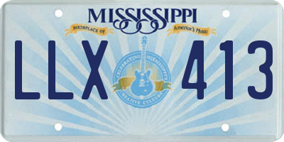MS license plate LLX413