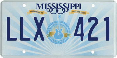 MS license plate LLX421