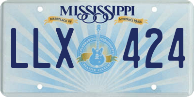 MS license plate LLX424