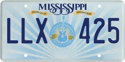 MS license plate LLX425
