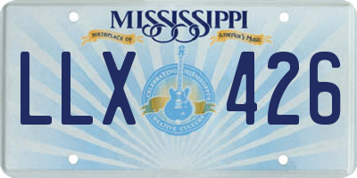 MS license plate LLX426