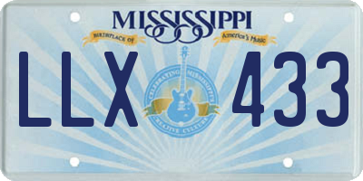 MS license plate LLX433