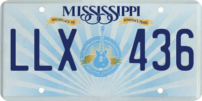 MS license plate LLX436