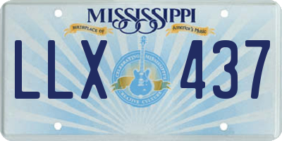 MS license plate LLX437