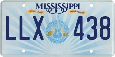 MS license plate LLX438