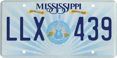MS license plate LLX439