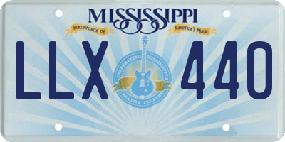 MS license plate LLX440