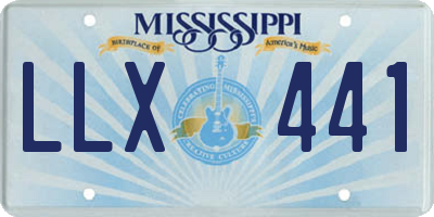 MS license plate LLX441