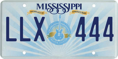 MS license plate LLX444