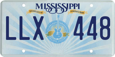 MS license plate LLX448