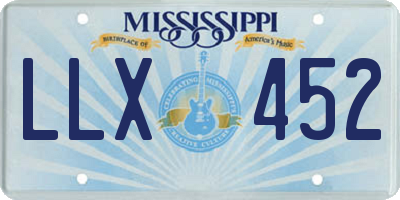MS license plate LLX452
