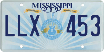 MS license plate LLX453