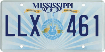 MS license plate LLX461
