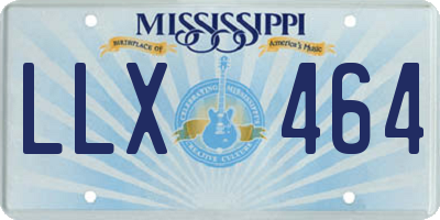 MS license plate LLX464