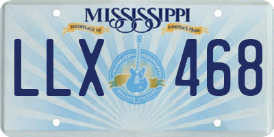 MS license plate LLX468