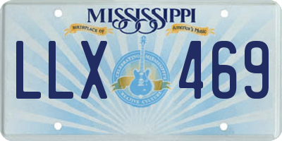 MS license plate LLX469