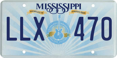 MS license plate LLX470