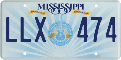 MS license plate LLX474