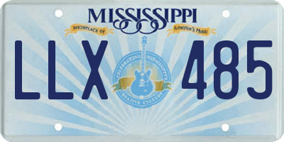 MS license plate LLX485