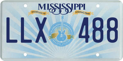 MS license plate LLX488