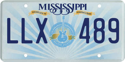MS license plate LLX489