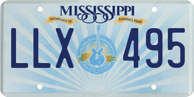 MS license plate LLX495