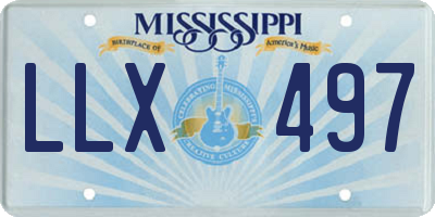 MS license plate LLX497