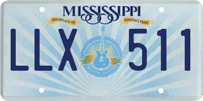 MS license plate LLX511