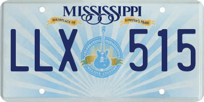 MS license plate LLX515
