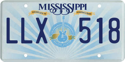 MS license plate LLX518
