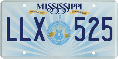 MS license plate LLX525