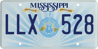 MS license plate LLX528