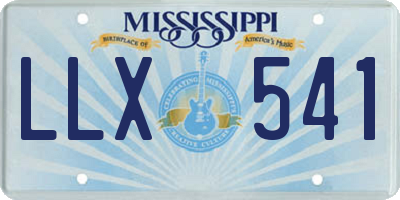 MS license plate LLX541