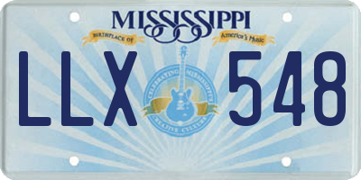 MS license plate LLX548