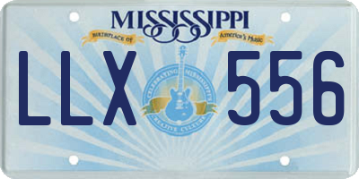 MS license plate LLX556