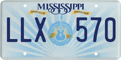 MS license plate LLX570